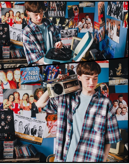ダブルユーブイプロジェクト(WV PROJECT) NEWBIE BASIC CHECK SHORT SHIRTS Red Blue JJSS7272