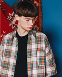 ダブルユーブイプロジェクト(WV PROJECT) NEWBIE BASIC CHECK SHORT SHIRTS Red Blue JJSS7272
