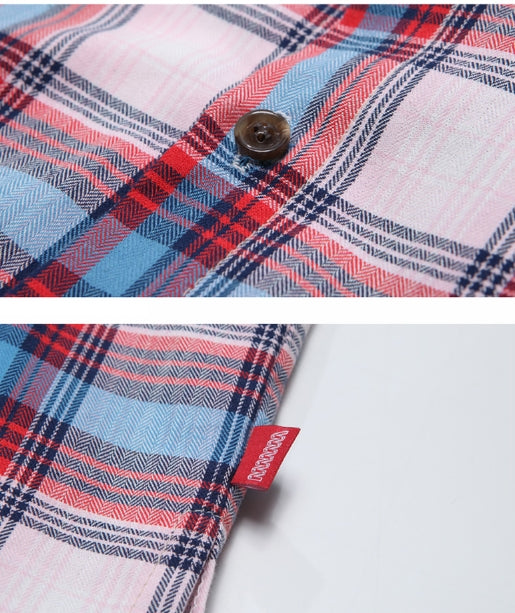 ダブルユーブイプロジェクト(WV PROJECT) NEWBIE BASIC CHECK SHORT SHIRTS Red Blue JJSS7272