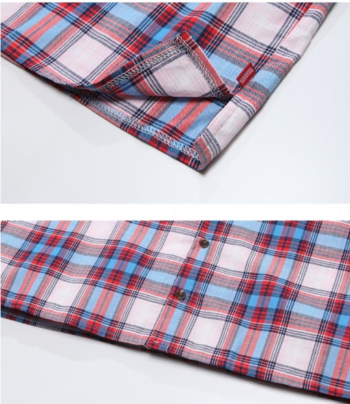 ダブルユーブイプロジェクト(WV PROJECT) NEWBIE BASIC CHECK SHORT SHIRTS Red Blue JJSS7272
