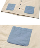 ダブルユーブイプロジェクト(WV PROJECT) TWO TON YOKE SHORT-SHIRTS beige SWSS7285