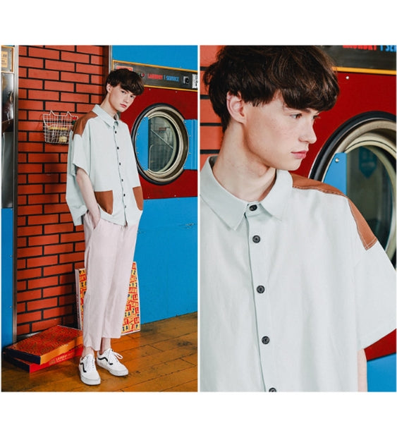 ダブルユーブイプロジェクト(WV PROJECT) TWO TON YOKE SHORT-SHIRTS BLUE SWSS7285