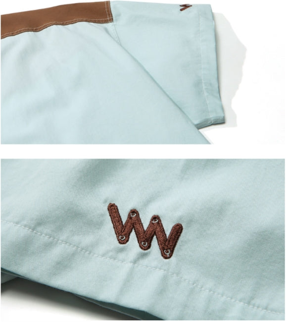 ダブルユーブイプロジェクト(WV PROJECT) TWO TON YOKE SHORT-SHIRTS BLUE SWSS7285