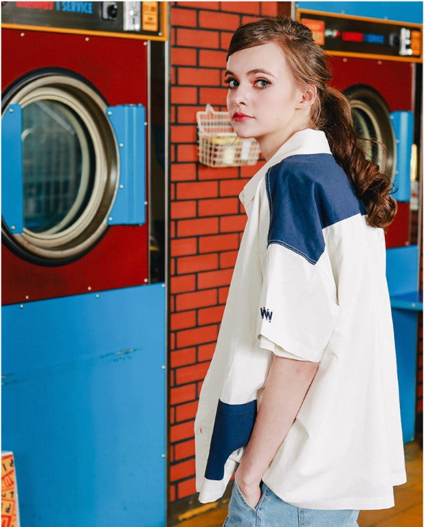 ダブルユーブイプロジェクト(WV PROJECT) TWO TON YOKE SHORT-SHIRTS IVORY SWSS7285