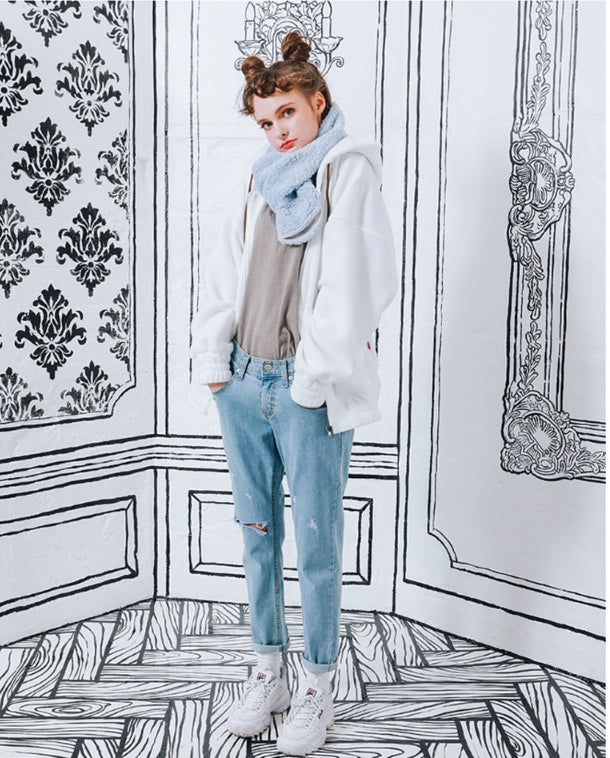 ダブルユーブイプロジェクト(WV PROJECT) CHOOSE UP FLEECE HOOD ZIPUP BLUEGRAY YROT7222