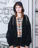 ダブルユーブイプロジェクト(WV PROJECT) CHOOSE UP FLEECE HOOD ZIPUP BLACK YROT7222