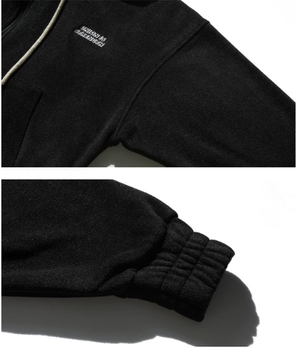 ダブルユーブイプロジェクト(WV PROJECT) CHOOSE UP FLEECE HOOD ZIPUP BLACK YROT7222
