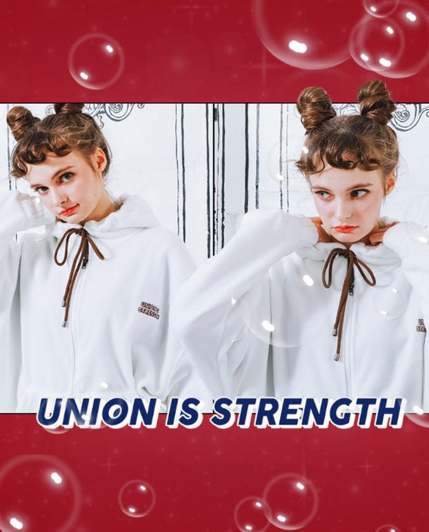 ダブルユーブイプロジェクト(WV PROJECT) CHOOSE UP FLEECE HOOD ZIPUP IVORY YROT7222