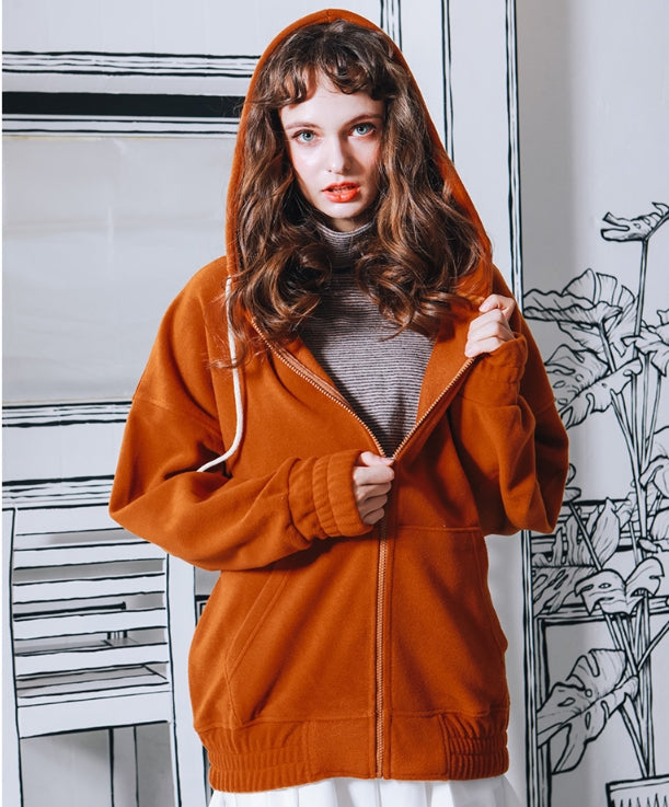 ダブルユーブイプロジェクト(WV PROJECT) CHOOSE UP FLEECE HOOD ZIPUP Camel YROT7222