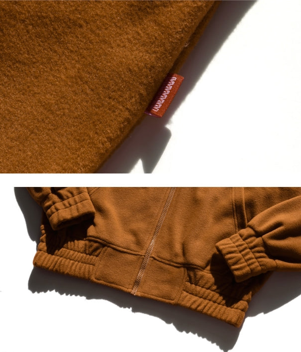 ダブルユーブイプロジェクト(WV PROJECT) CHOOSE UP FLEECE HOOD ZIPUP Camel YROT7222