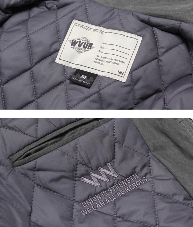 ダブルユーブイプロジェクト(WV PROJECT) CANU COTTON JACKET Charcoal MJJK7218