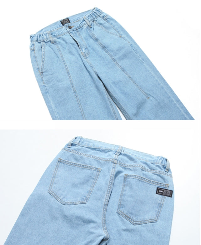 ダブルユーブイプロジェクト(WV PROJECT) TOMSON SEMI-WIDE DENM PANTS LIGHT BLUE CJLP7277