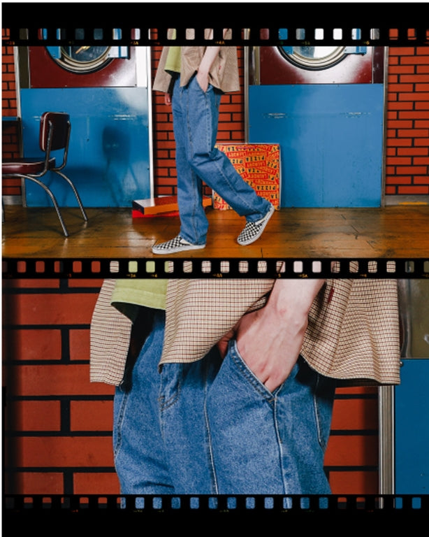 ダブルユーブイプロジェクト(WV PROJECT) TOMSON SEMI-WIDE DENM PANTS BLUE CJLP7277
