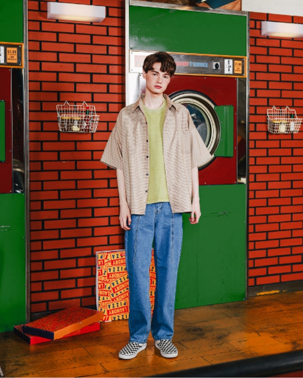ダブルユーブイプロジェクト(WV PROJECT) TOMSON SEMI-WIDE DENM PANTS BLUE CJLP7277