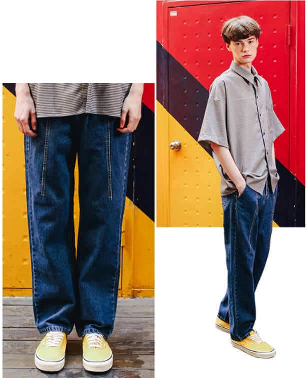 ダブルユーブイプロジェクト(WV PROJECT) TOMSON SEMI-WIDE DENM PANTS BLUE CJLP7277