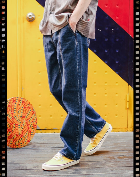 ダブルユーブイプロジェクト(WV PROJECT) TOMSON SEMI-WIDE DENM PANTS DEEPBLUE CJLP7277