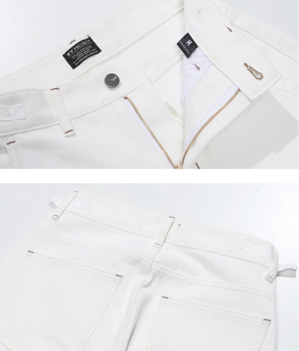 ダブルユーブイプロジェクト(WV PROJECT) Dylan DENIM PANTS CREAM CJLP7279