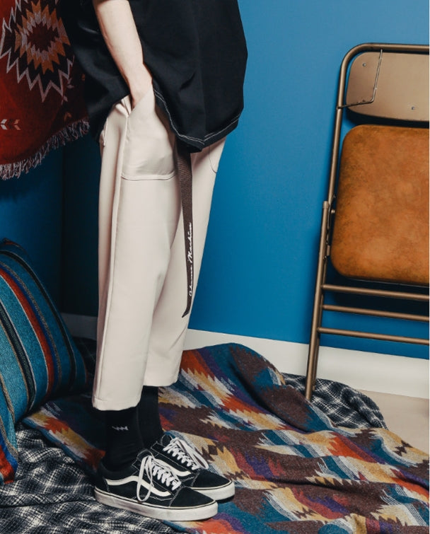 ダブルユーブイプロジェクト(WV PROJECT) BELT BANDING CROP PANTS SOFTBLUE JJLP7257