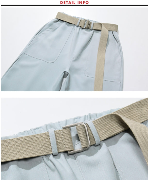 ダブルユーブイプロジェクト(WV PROJECT) BELT BANDING CROP PANTS SOFTBLUE JJLP7257
