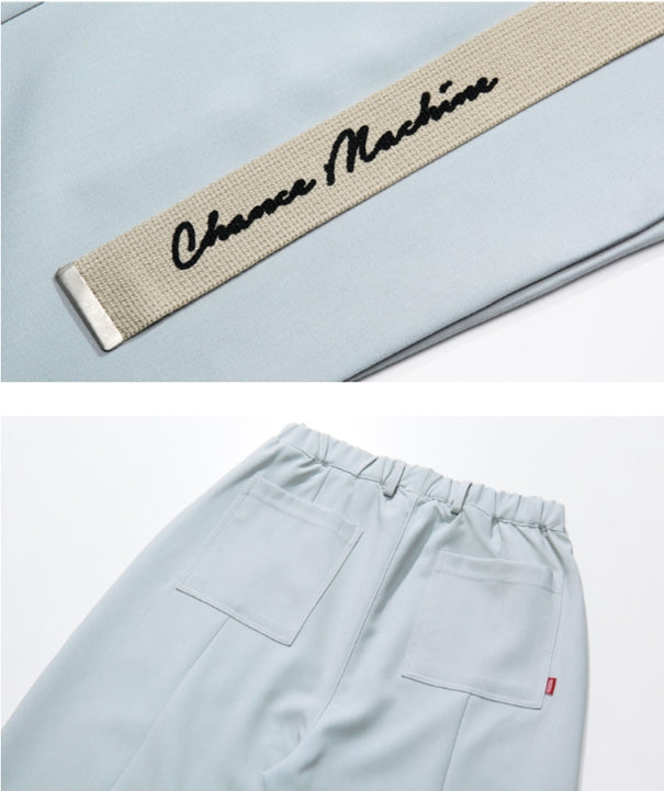 ダブルユーブイプロジェクト(WV PROJECT) BELT BANDING CROP PANTS SOFTBLUE JJLP7257