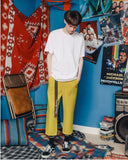 ダブルユーブイプロジェクト(WV PROJECT) BELT BANDING CROP PANTS Olive JJLP7257