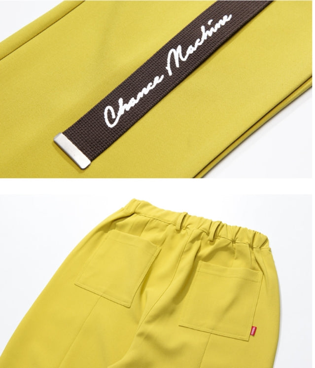 ダブルユーブイプロジェクト(WV PROJECT) BELT BANDING CROP PANTS Olive JJLP7257
