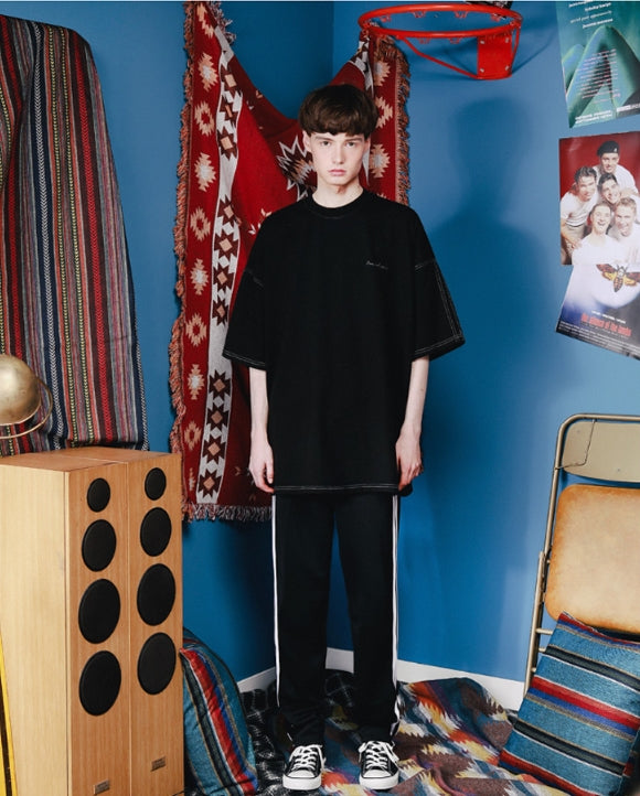 ダブルユーブイプロジェクト(WV PROJECT) Head Light TRACK PANTS BLACK KHLP7282