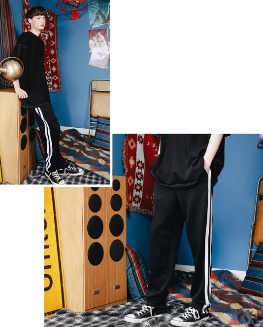 ダブルユーブイプロジェクト(WV PROJECT) Head Light TRACK PANTS BLACK KHLP7282