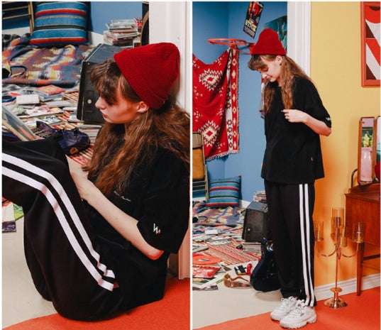 ダブルユーブイプロジェクト(WV PROJECT) Head Light TRACK PANTS BLACK KHLP7282