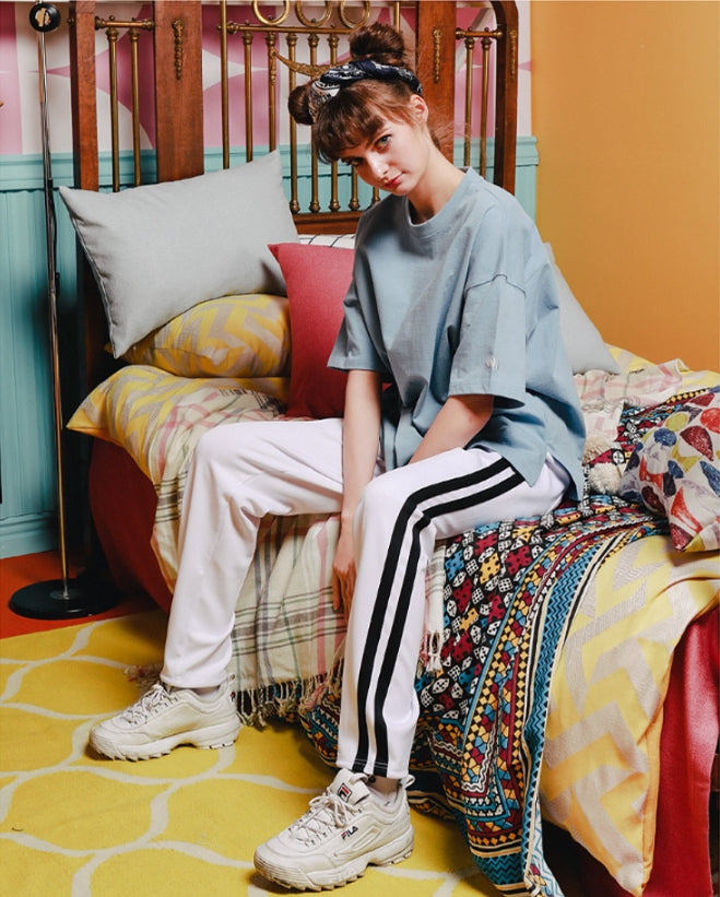 ダブルユーブイプロジェクト(WV PROJECT) Head Light TRACK PANTS White KHLP7282