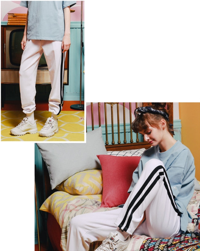 ダブルユーブイプロジェクト(WV PROJECT) Head Light TRACK PANTS White KHLP7282