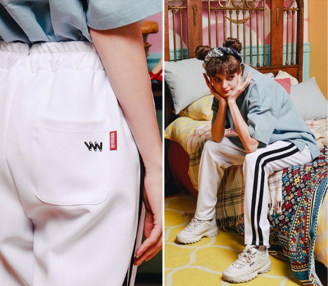 ダブルユーブイプロジェクト(WV PROJECT) Head Light TRACK PANTS White KHLP7282