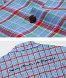 ダブルユーブイプロジェクト(WV PROJECT) NEWTRO CHECK SOHRT-SHIRTS BLUE JJSS7271