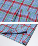 ダブルユーブイプロジェクト(WV PROJECT) NEWTRO CHECK SOHRT-SHIRTS BLUE JJSS7271