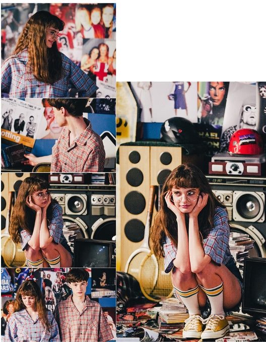 ダブルユーブイプロジェクト(WV PROJECT) NEWTRO CHECK SOHRT-SHIRTS BEIGE JJSS7271
