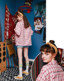 ダブルユーブイプロジェクト(WV PROJECT) NEWTRO CHECK SOHRT-SHIRTS BEIGE JJSS7271