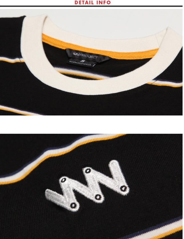 ダブルユーブイプロジェクト(WV PROJECT) DOUBLETHIN STRIPE SLEEVE (BLACK) JJST7094