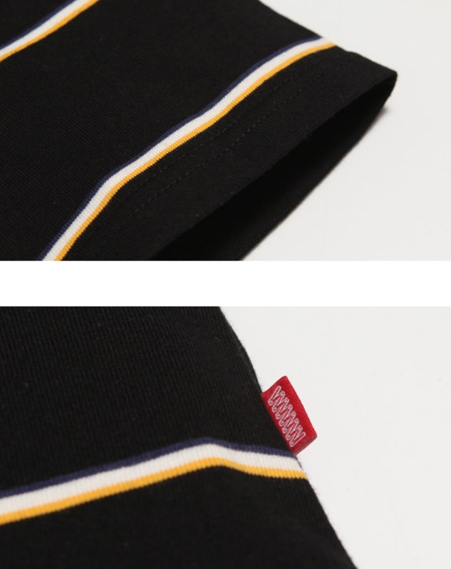 ダブルユーブイプロジェクト(WV PROJECT) DOUBLETHIN STRIPE SLEEVE (BLACK) JJST7094