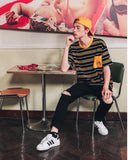 ダブルユーブイプロジェクト(WV PROJECT) DANNIE STRIPE SHORT SLEEVE JJST7172