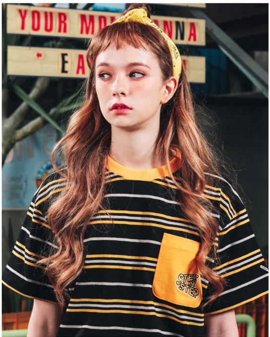 ダブルユーブイプロジェクト(WV PROJECT) DANNIE STRIPE SHORT SLEEVE JJST7172