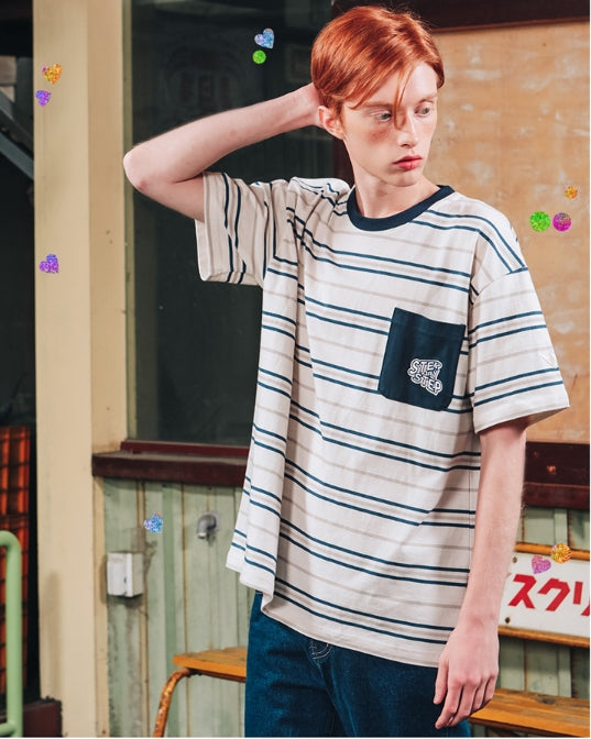 ダブルユーブイプロジェクト(WV PROJECT) DANNIE STRIPE SHORT SLEEVE JJST7172