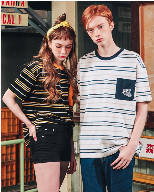 ダブルユーブイプロジェクト(WV PROJECT) DANNIE STRIPE SHORT SLEEVE JJST7172