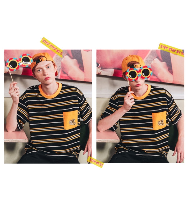 ダブルユーブイプロジェクト(WV PROJECT) DANNIE STRIPE SHORT SLEEVE 1+1 JJST7172