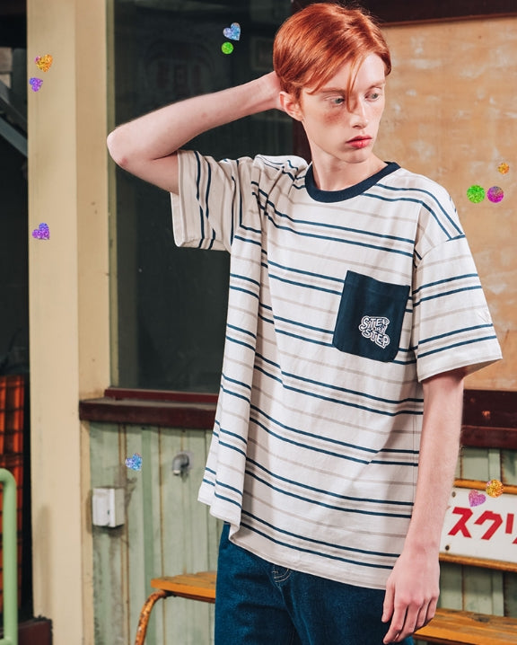 ダブルユーブイプロジェクト(WV PROJECT) DANNIE STRIPE SHORT SLEEVE 1+1 JJST7172