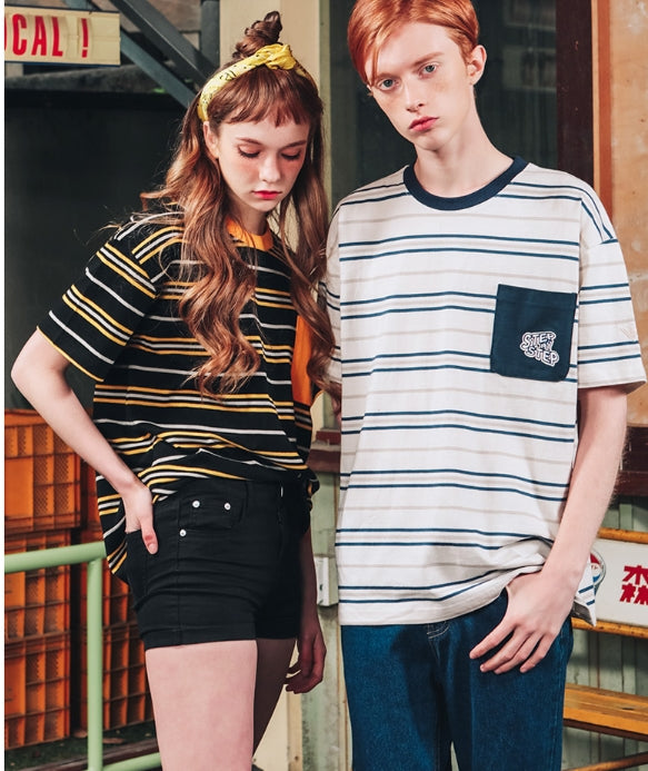 ダブルユーブイプロジェクト(WV PROJECT) DANNIE STRIPE SHORT SLEEVE 1+1 JJST7172