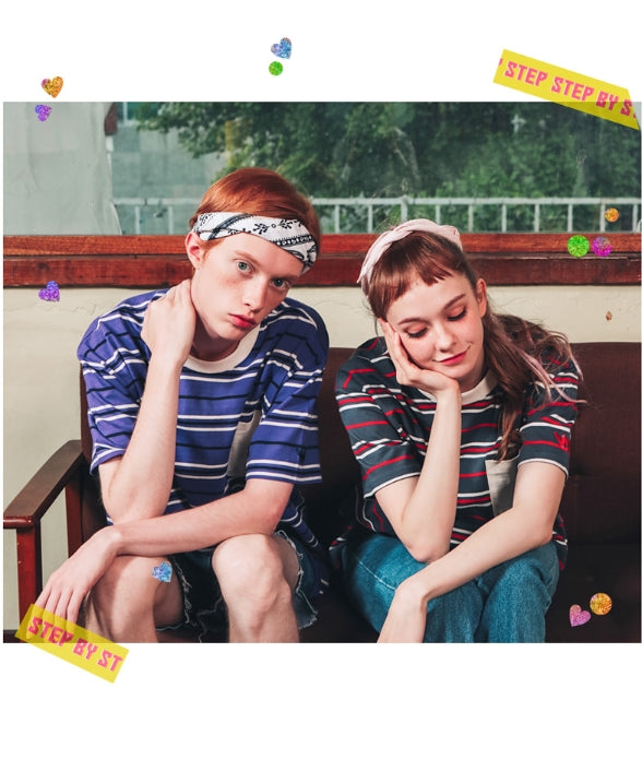 ダブルユーブイプロジェクト(WV PROJECT) DANNIE STRIPE SHORT SLEEVE 1+1 JJST7172