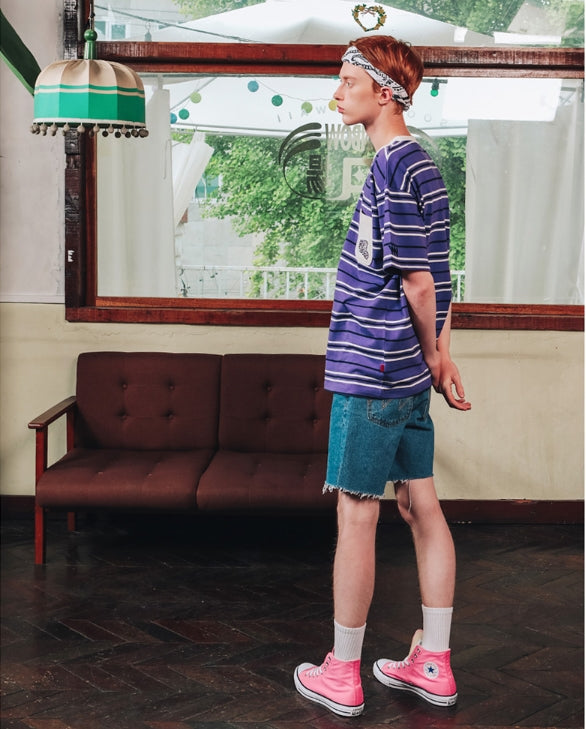 ダブルユーブイプロジェクト(WV PROJECT) DANNIE STRIPE SHORT SLEEVE 1+1 JJST7172