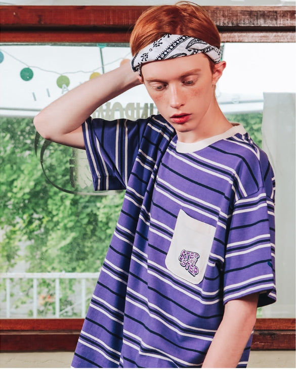 ダブルユーブイプロジェクト(WV PROJECT) DANNIE STRIPE SHORT SLEEVE 1+1 JJST7172