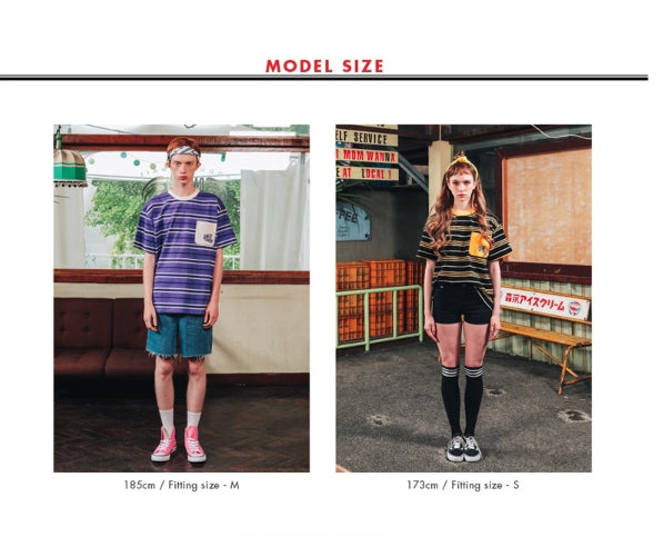 ダブルユーブイプロジェクト(WV PROJECT) DANNIE STRIPE SHORT SLEEVE 1+1 JJST7172