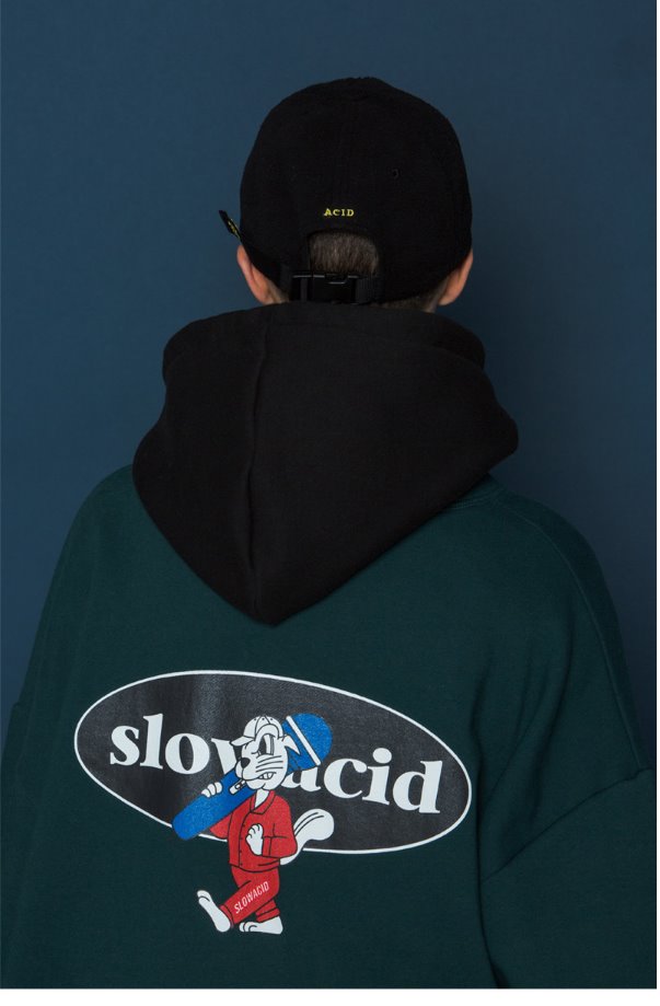 スローアシッド(SLOW ACID) X Buckle Cap (FLEECE_BLACK)